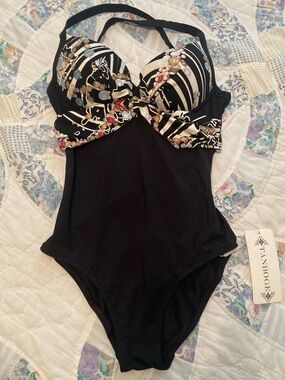 Jewel Swimsuit with Printed Bust